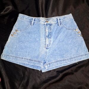 Vintage RARE NWOT No Excuses Jean Shorts~Girl Gear~Follow Your Dreams~9/10~80's